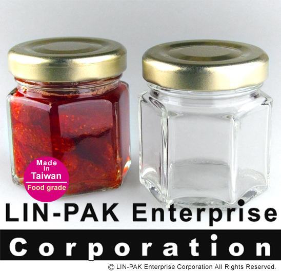 (30ml) Hexagon glass jar with twist off metal cap